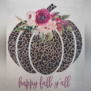 Bella Canvas Top XL Cream with Fall Design